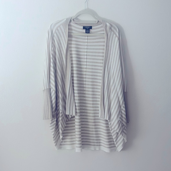 Verve Ami open‎ front striped cardigan with 2 pockets size S - Picture 1 of 3